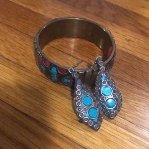 Southwest bracelet and earring set.